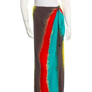 Alice + Olivia Multicolor Tie-Dye Maxi Skirt